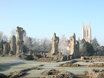  abbey gardens on frosty morning
