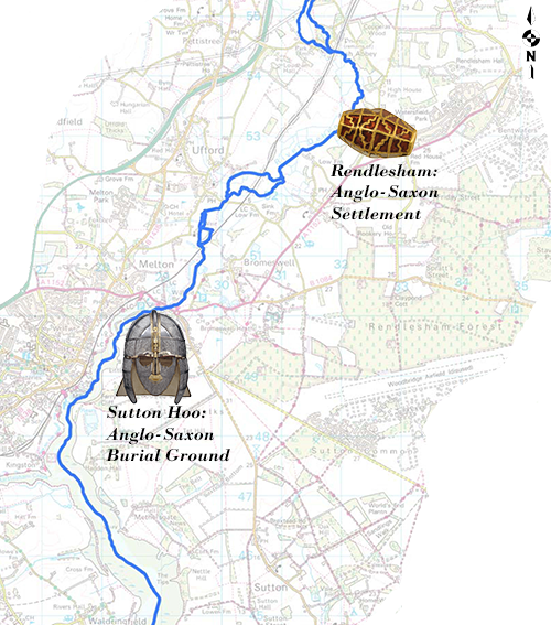 map of rendlesham revealed project showing location of rendlesham and sutton hoo