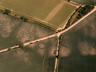 cropmarks for ring ditches and trackway