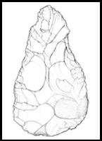 illustration of prehistoric flint