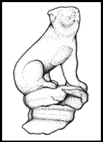 illustration of lion figurine