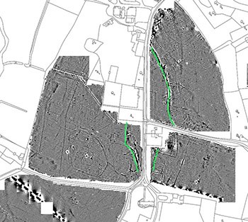 Geophysics results showing medieval green