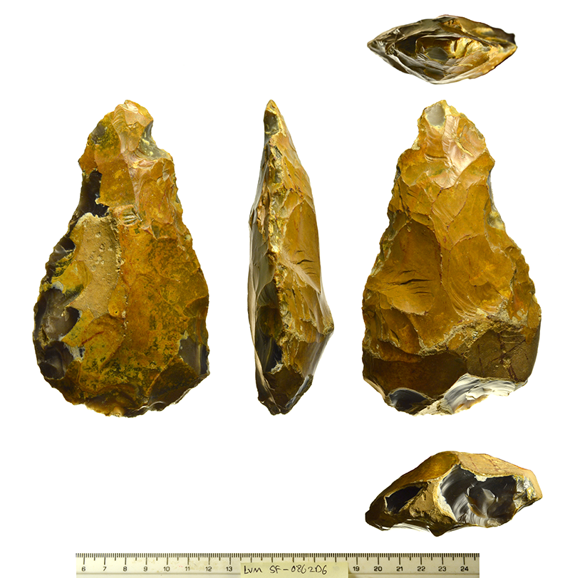 brown flint handaxe 