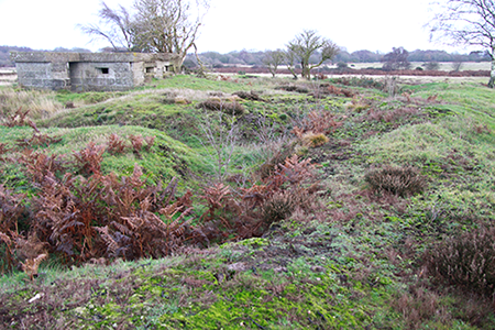 pill box and earthwork trenches