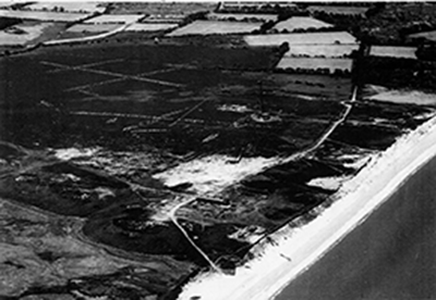 Aerial photograph of radar station and battery